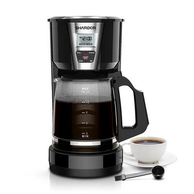 Auto gießen über Edelstahl-Tropfenfänger-Kaffeemaschine 1.8L das 12 Schalen-Schwarze