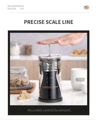 Freie französische Presse 34oz BPA 4 Edelstahl des Schicht-Filter-1000ML