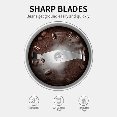 Schwarzer leistungsfähiger Bewegungskundenspezifisches Kaffeemühle-Stainless Steel Blades-Bohnen-Nuss-Gewürz