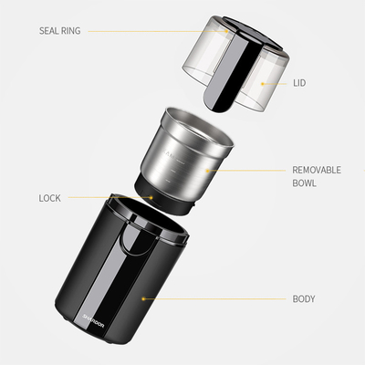 Einfaches sauberes abnehmbares Ausgangselektrischer Kaffeemühle-Removable Cup Stainless-Stahl CG628B