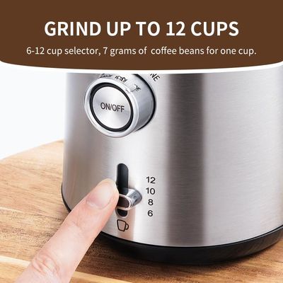 Mehrfunktionale elektrische Kapazität Kaffeemühle-UK Plugs 80g mit Removeable-Schleifer Cup