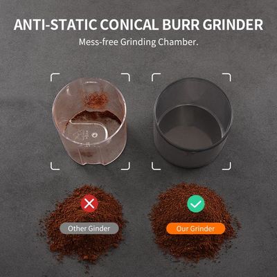 Ultra feine professionelle konische Einstellungsled Licht Burr Coffee Grinder Coarses 35