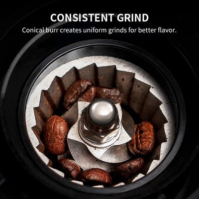 Ultra feine professionelle konische Einstellungsled Licht Burr Coffee Grinder Coarses 35