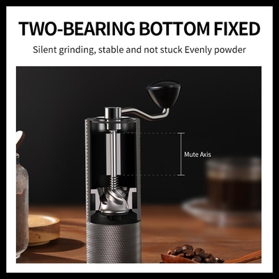 Ruhiger konischer Burr Manual Coffee Grinder Aluminium-Legierungs-Edelstahl 25g Carry Easily