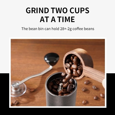 Ruhiger konischer Burr Manual Coffee Grinder Aluminium-Legierungs-Edelstahl 25g Carry Easily