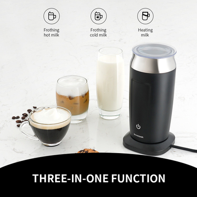 Weißer schwarzer elektrischer Handschaum-wärmerer Stand Kaffee-Milch Frother