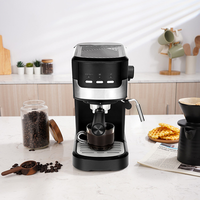 Multi Hülsen-Kaffee-allgemeinhinmaschine 2 geschossenes 1.25L 15 Bar-abnehmbarer transparenter Wasser-Behälter