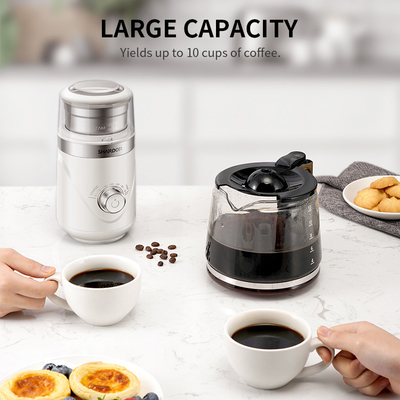 Pfeffer-Kreuzkümmel-weiße kundenspezifische Kaffeemühle Coarse Fine Removable höhlt Regelungsgriff
