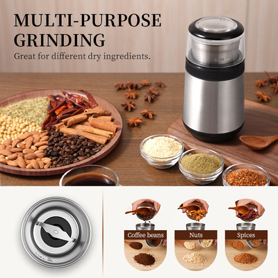 Transparenter Schalen-Kaffee Bean Flat Burr Espresso Grinder der Deckel-Espresso-Kaffeemaschine-SS304