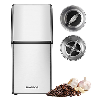 Kaffee-Bean Grinder ETL ODM kleines elektrisches UL Mini Electric Coffee Maker 2 Removeable-Schalen
