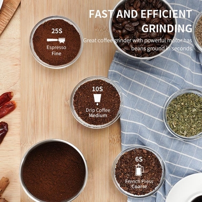 Kaffee-Bean Grinder ETL ODM kleines elektrisches UL Mini Electric Coffee Maker 2 Removeable-Schalen