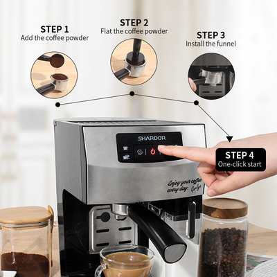 Cappuccino-Kaffee-Espresso-Maschinen DES Soem-ODM-Multifunktionskaffee-Maschinen-One Touch-1450W