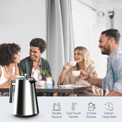 Automatischer französischer Kaffeemaschine-Reise-Edelstahl der Presse-1000ML doppel-wandig