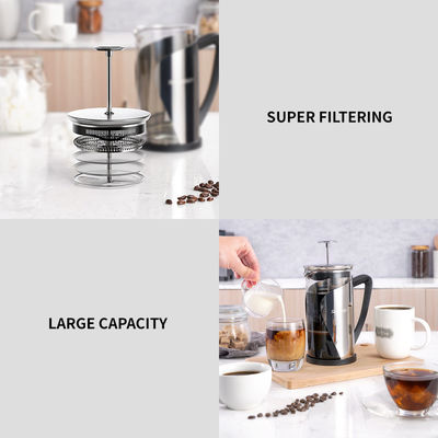 Edelstahl isolierte große französische Presse-Kaffeemaschine-Reise-kampierenden klassischen Glastee