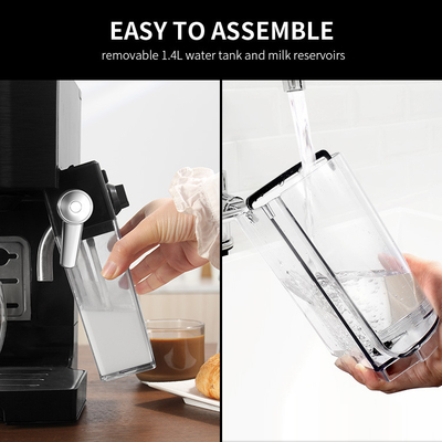 Schwarzer Kaffee-Maschine mit Haushalts-Espresso-Maschine Milch Frother multi Funktions-500W