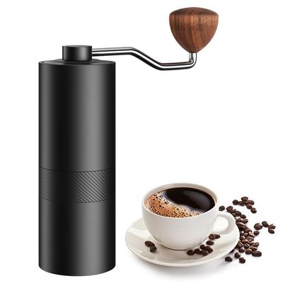Schwarzer Espresso-manuelle Kaffeemühle Wood Handle Conical Burr Hand Coffee Grinder
