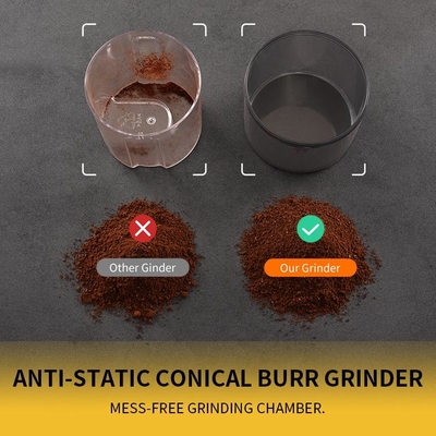 2 - Justierbares blaues LED Licht 12 Schalen-Anti- statisches Ausgangs-Burr Coffee Grinder Safety Locks