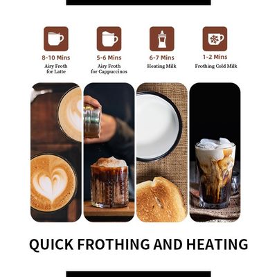 Abnehmbare Espresso-Milch Frother kaltes und erhitztes intelligentes automatisches